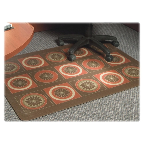 ES Robbins Design Series Floral Block Rectangle Chairmat