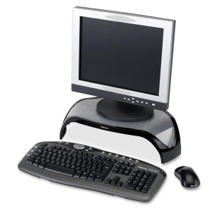 Elevates your display to comfortable viewing height to help prevent neck strain.